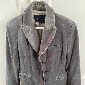 Plush Velvet Banana Republic Grey Blazer Size 6